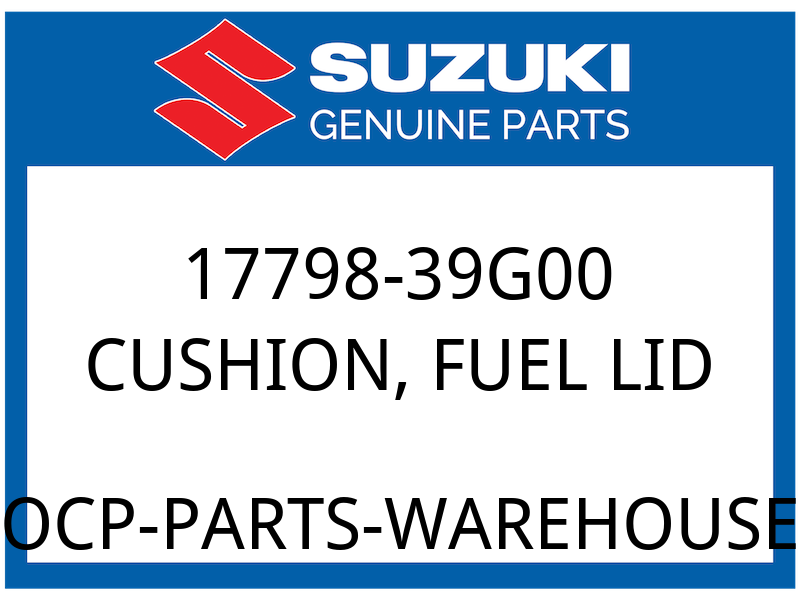 Suzuki OEM Part 17798-39G00 CUSHION,RDTR COVER INNER