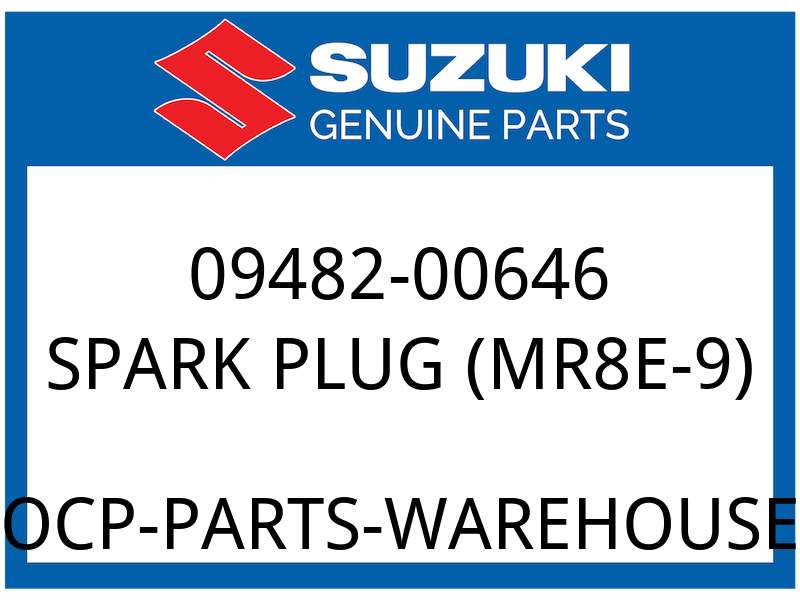 Suzuki OEM Part 09482-00646 SPARK PLUG (MR8E-9)