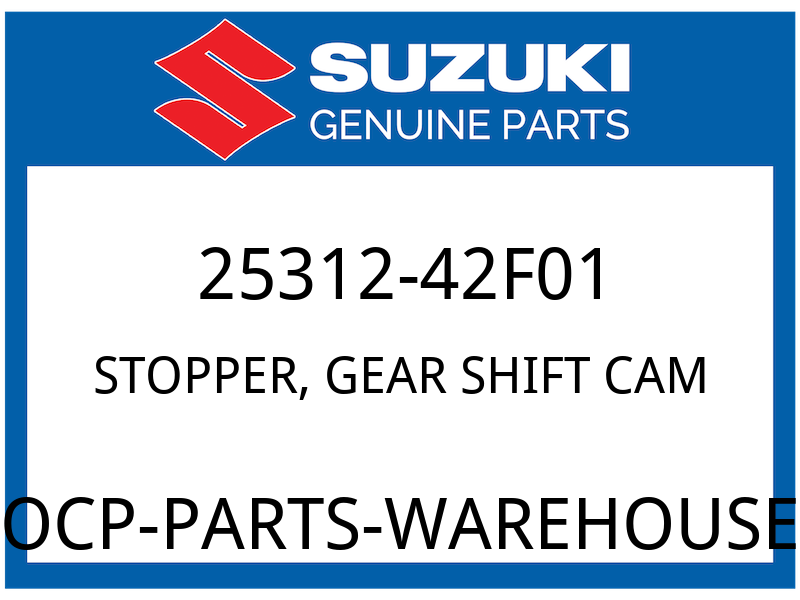 Suzuki OEM Part 25312-42F01 BOLT, GEAR SHIFT CAM PLATE