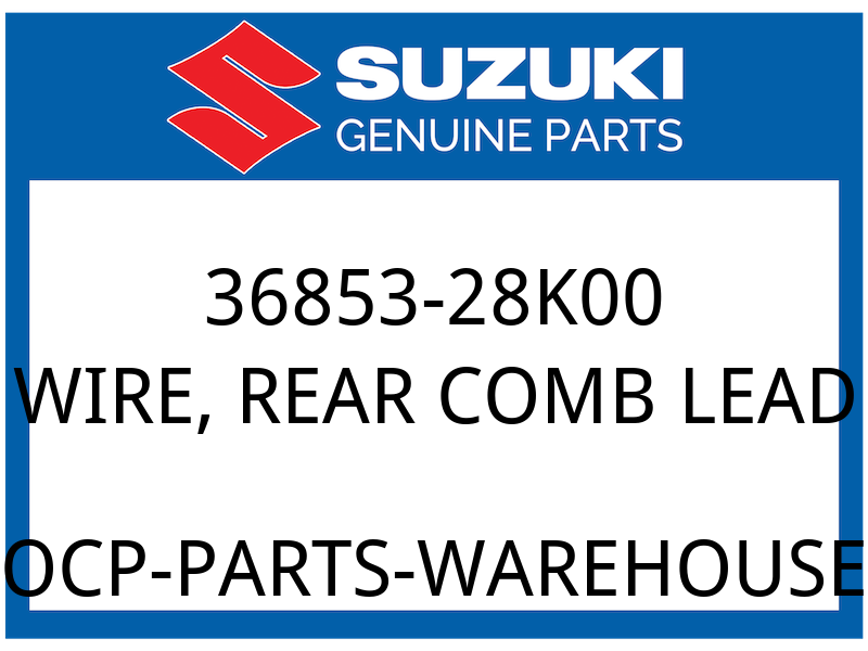 Suzuki OEM Part 36853-28K00 WIRE, REAR COMB LEAD