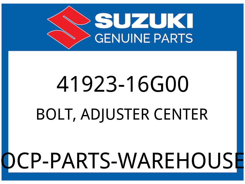 Suzuki OEM Part 41923-16G00 BOLT, CRANKCASE ADJUST