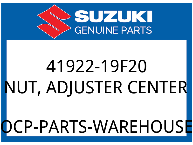 Suzuki OEM Part 41922-19F20 NUT,CRANK CASE ADJUST CTR