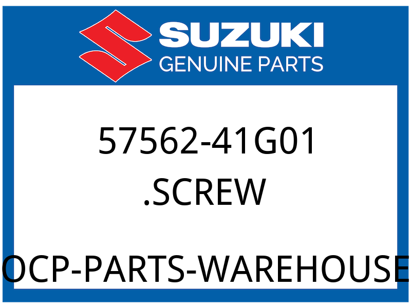 Suzuki OEM Part 57562-41G01 .SCREW, CLUTCH SWITCH