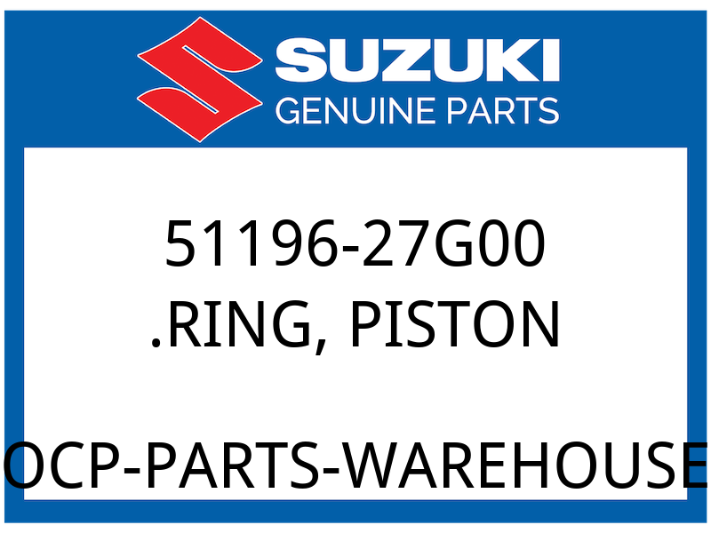 Suzuki OEM Part 51196-27G00 RING, PISTON