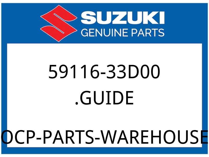 Suzuki OEM Part 59116-33D00 GUIDE, PAD