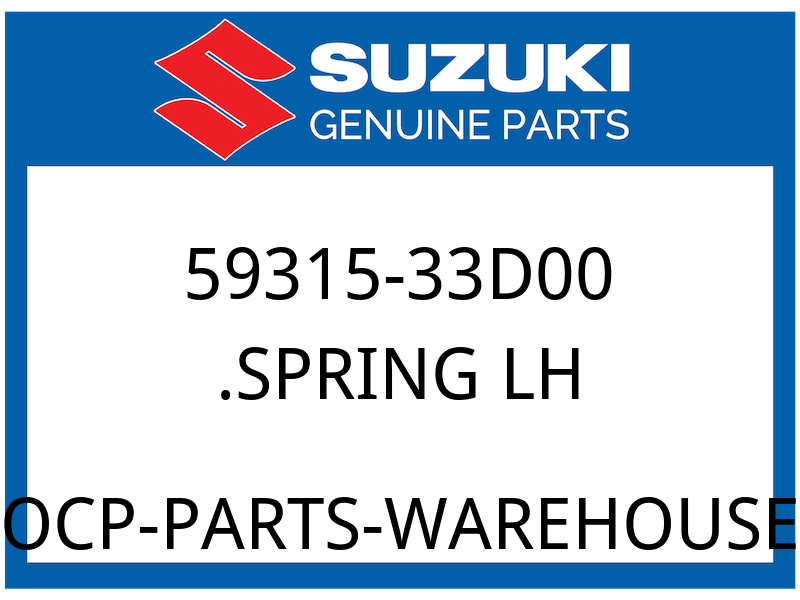 Suzuki OEM Part 59315-33D00 SPRING, PAD, L