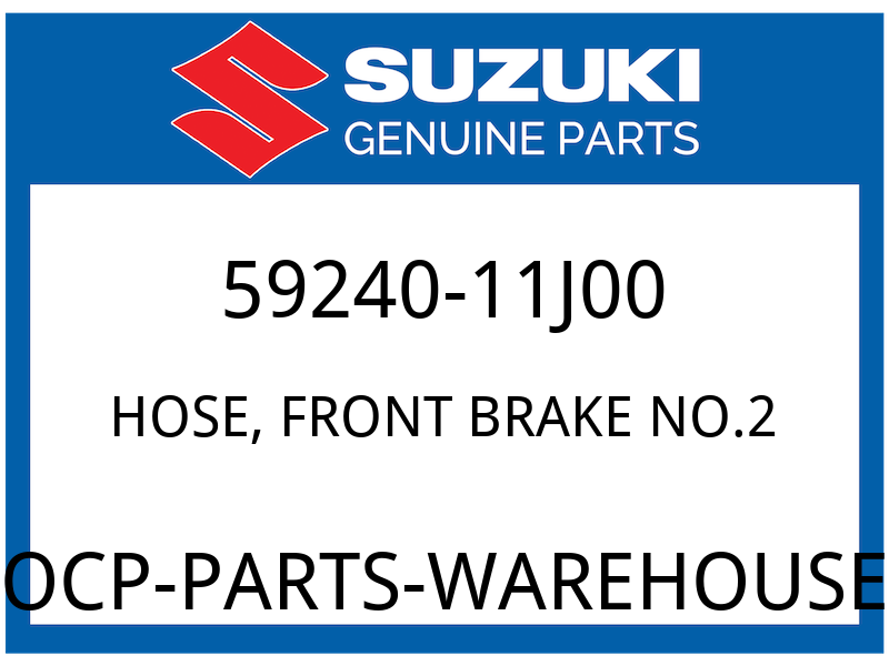 Suzuki OEM Part 59240-11J00 HOSE, FR BRAKE NO.2