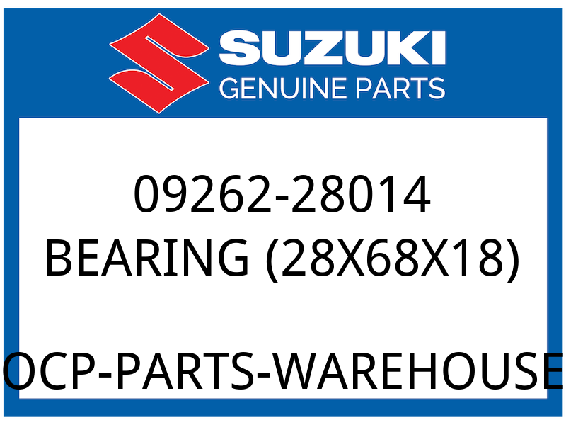 Suzuki OEM Part 09262-28014 BEARING. RH