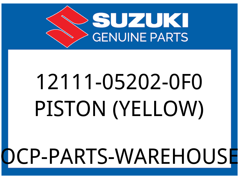 Suzuki OEM Part 12111-05202-0F0 PISTON (YELLOW)