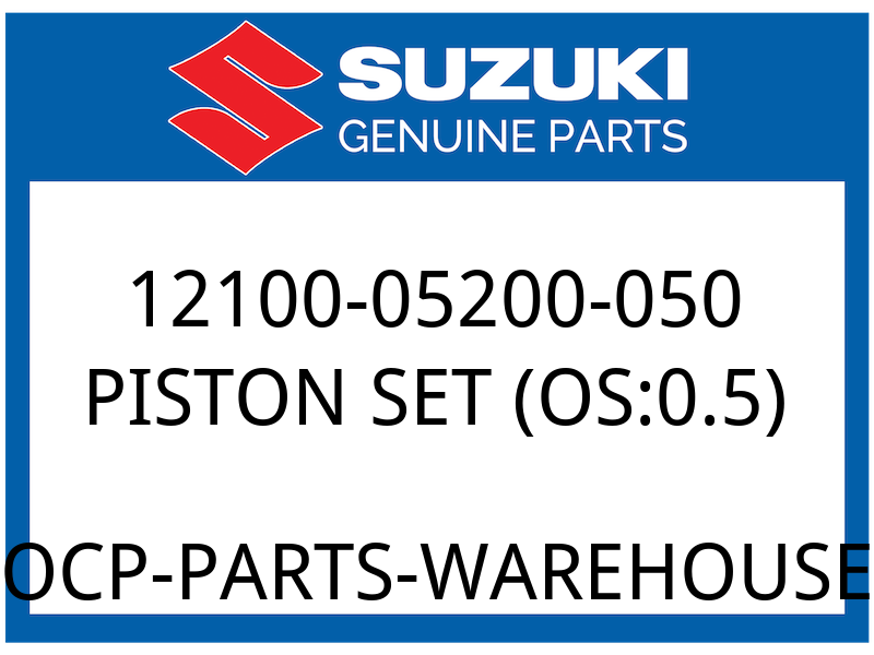 Suzuki OEM Part 12100-05200-050 PISTON SET (OS:0.5)
