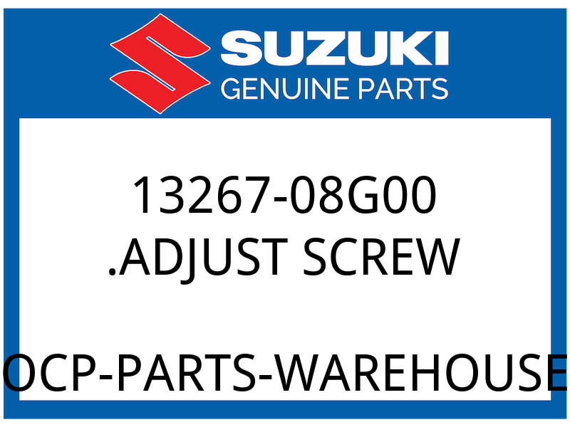 Suzuki OEM Part 13267-08G00 .SCREW, ADJUST