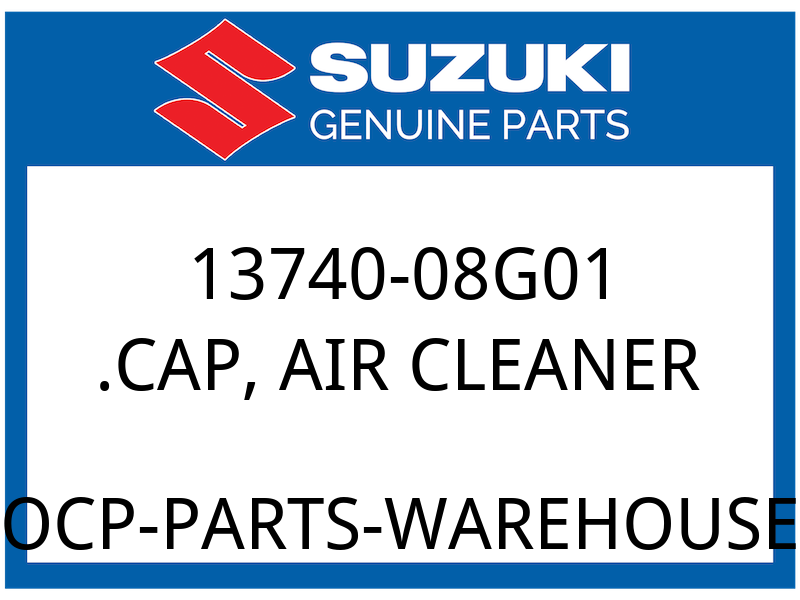 Suzuki OEM Part 13740-08G01 .CAP, AIR CLEANER