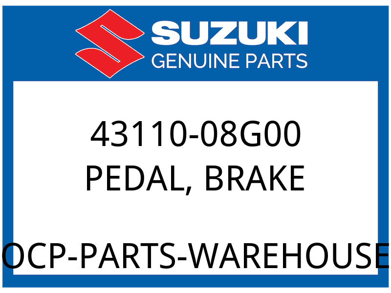 Suzuki OEM Part 43110-08G00 PEDAL, BRAKE