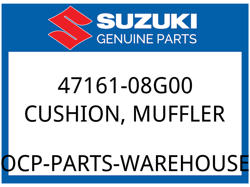 Suzuki OEM Part 47161-08G00 CUSHION, RH