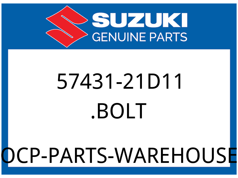 Suzuki OEM Part 57431-21D11 .BOLT, LEVER PIVOT