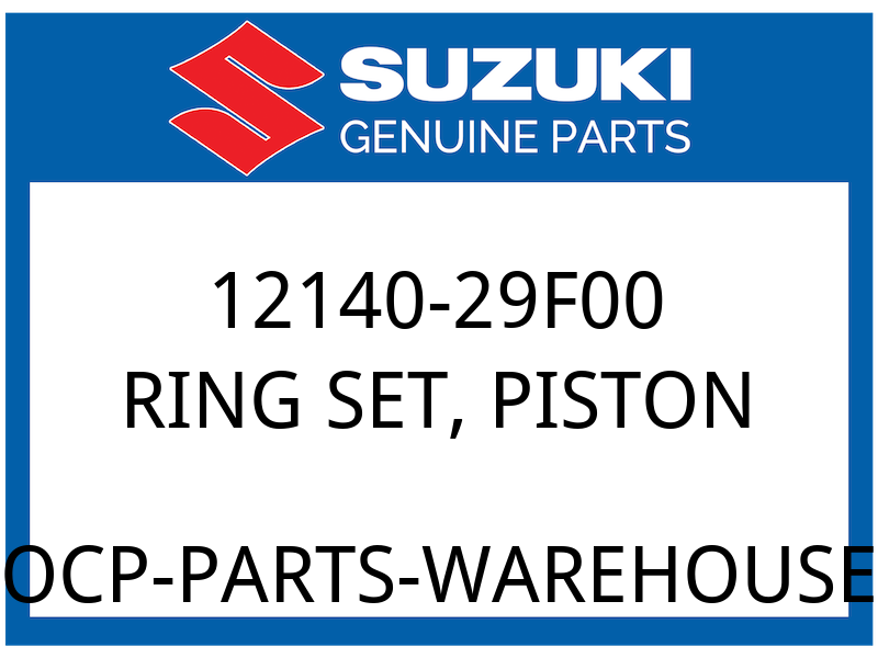 Suzuki OEM Part 12140-29F00 RING SET PISTON