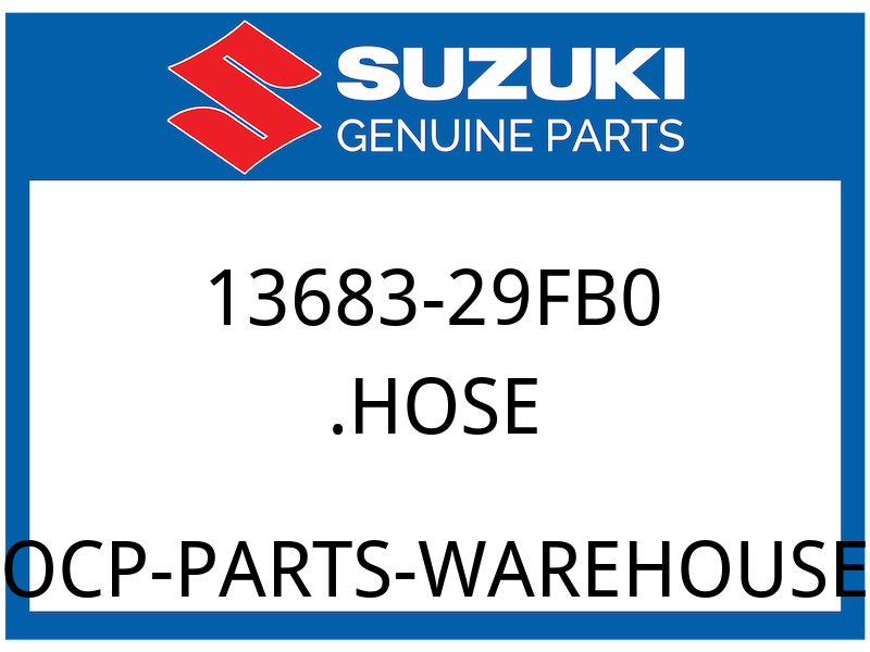 Suzuki OEM Part 13683-29FB0 HOSE ASSY, BOOST (4X8)