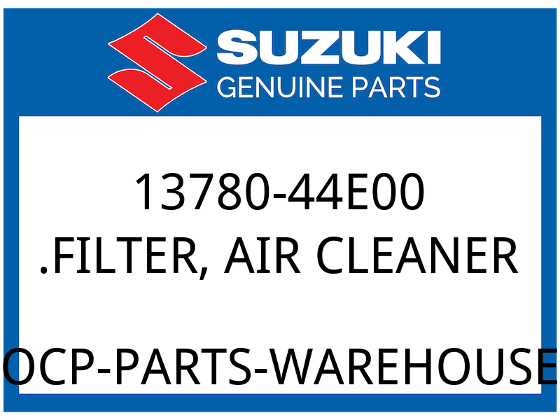Suzuki OEM Part 13780-44E00 FILTER, AIR CLEANER