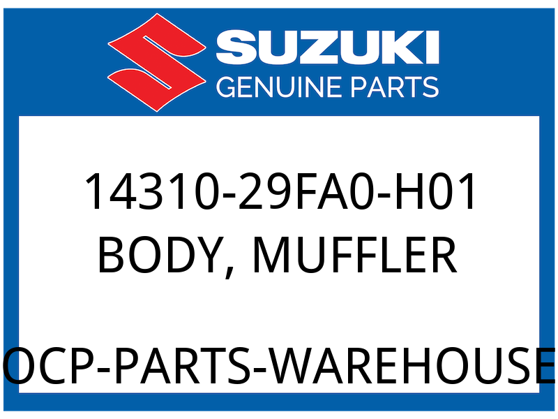 Suzuki OEM Part 14310-29FA0-H01 BODY MUFFLER