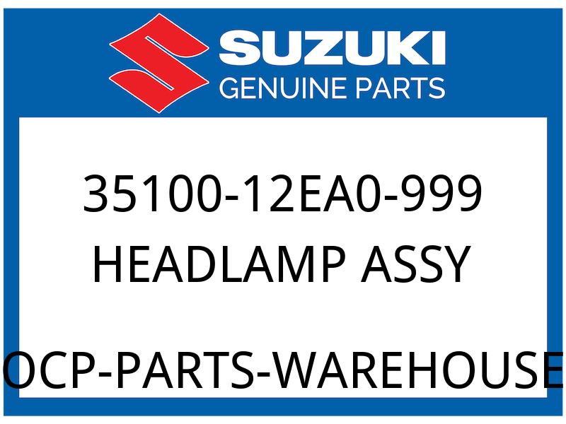 Suzuki OEM Part 35100-12EA0-999 HEADLAMP ASSY