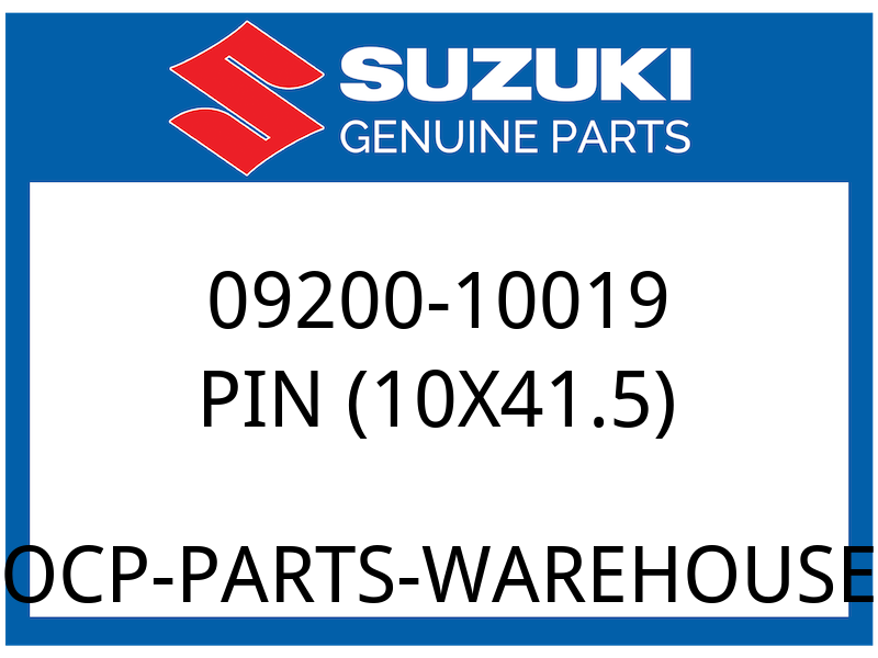 Suzuki OEM Part 09200-10019 PIN (10X41.5)