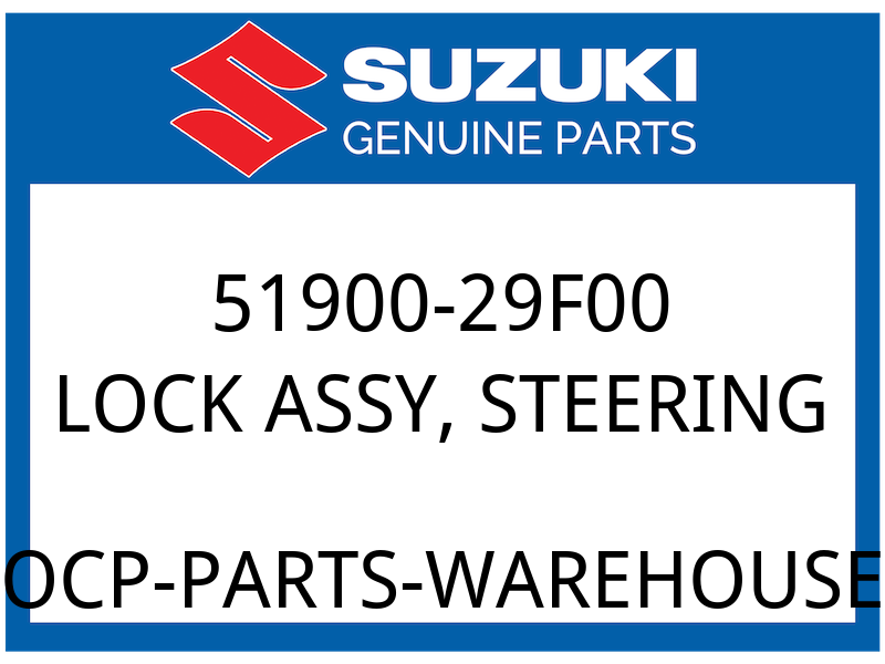 Suzuki OEM Part 51900-29F00 LOCK ASSY STEERING