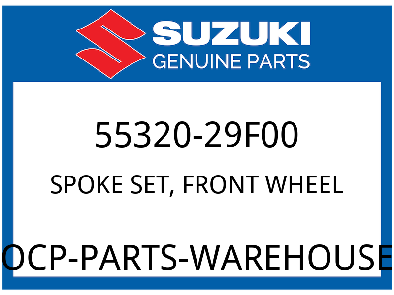 Suzuki OEM Part 55320-29F00 SPOKE SET FRONT WHEEL