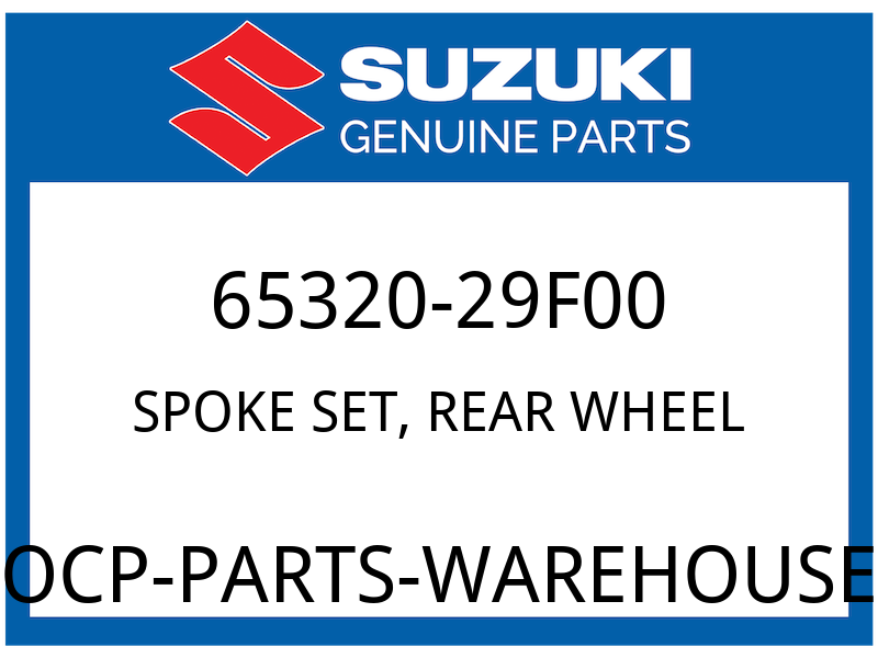 Suzuki OEM Part 65320-29F00 SPOKE SET REAR WHEEL