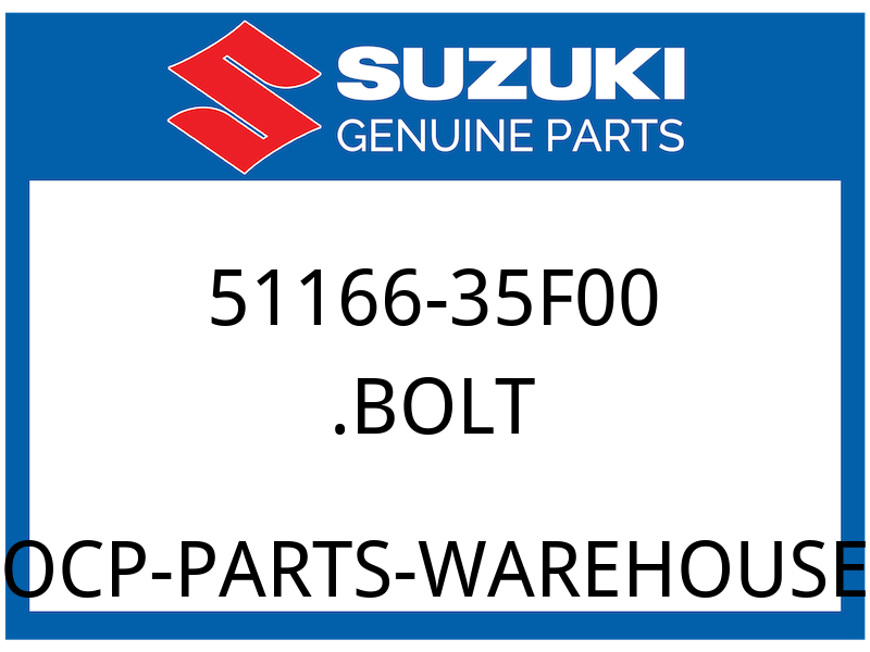 Suzuki OEM Part 51166-35F00 BOLT, HANDLE HOLDER