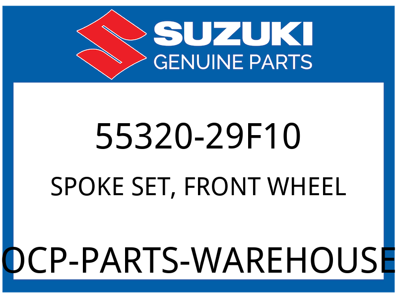 Suzuki OEM Part 55320-29F10 SPOKE SET FRONT WHEEL