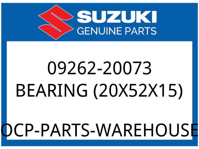 Suzuki OEM Part 09262-20073 BRG, SUB T/M SET,LH