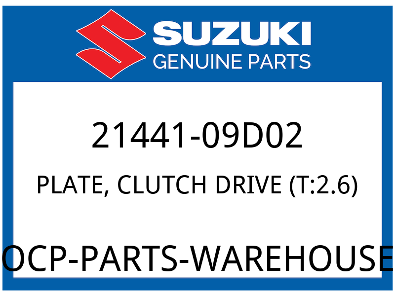Suzuki OEM Part 21441-09D02 PLATE. DRIVE