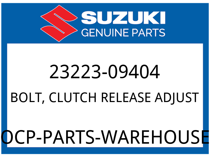 Suzuki OEM Part 23223-09404 BOLT,CLUTCH RELEASE ADJUST