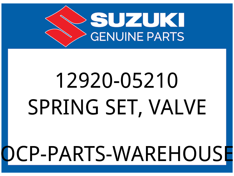 Suzuki OEM Part 12920-05210 VALVE SPRING SET