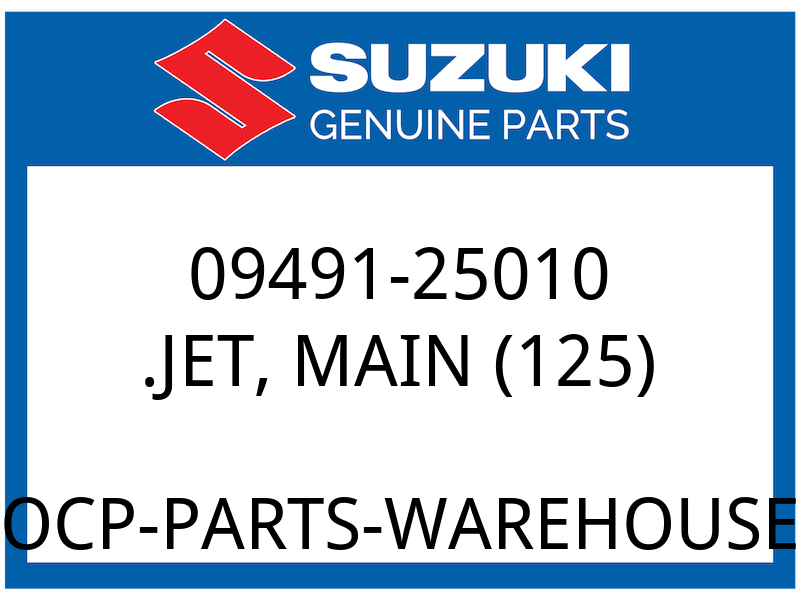Suzuki OEM Part 09491-25010 JET, MAIN (125)