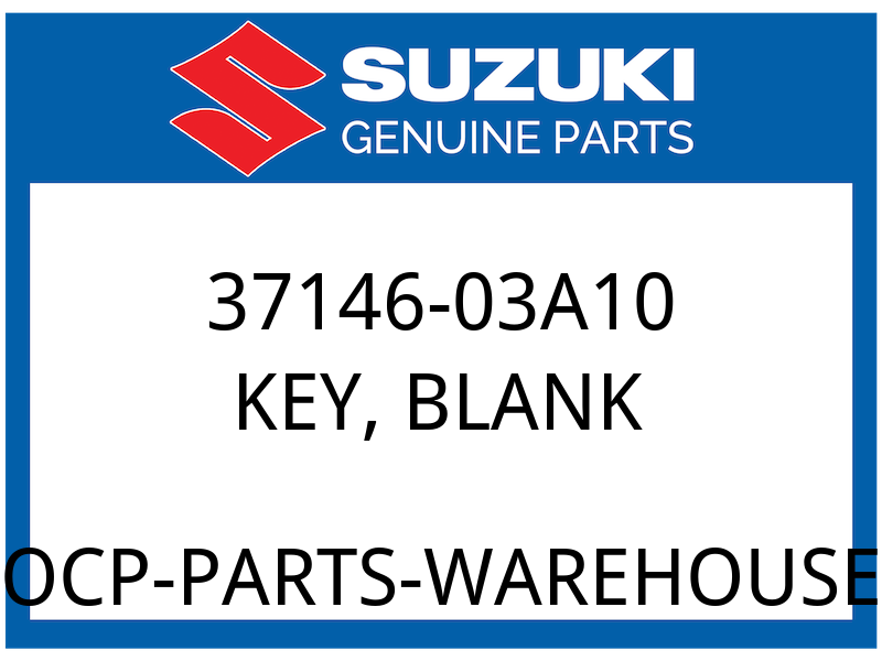 Suzuki OEM Part 37146-03A10 KEY, BLANK TYPE D (A52)