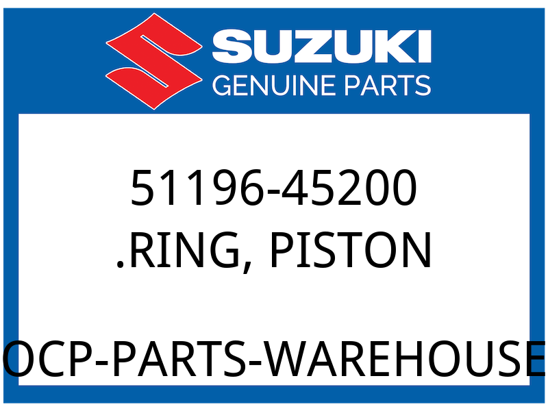 Suzuki OEM Part 51196-45200 RING, PISTON