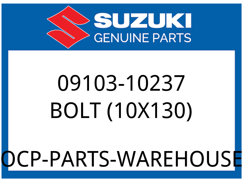 Suzuki OEM Part 09103-10237 BOLT (LOXL3O)