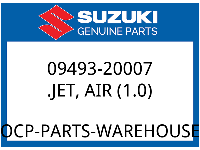Suzuki OEM Part 09493-20007 JET, PILOT AIR (1.0)