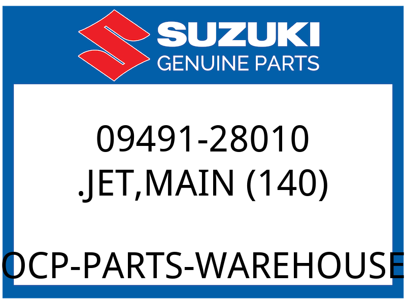 Suzuki OEM Part 09491-28010 JET,MAIN (140)