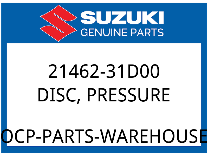Suzuki OEM Part 21462-31D00 DISK,CLUTCH PRESSURE