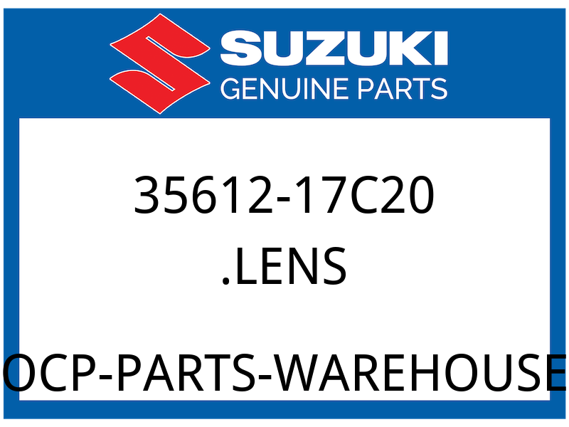 Suzuki OEM Part 35612-17C20 LENS, FRONT TURN SIGNAL