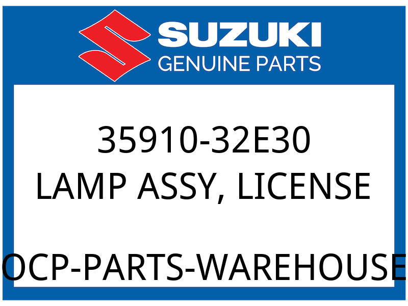 Suzuki OEM Part 35910-32E30 LAMP ASSY,LICENSE