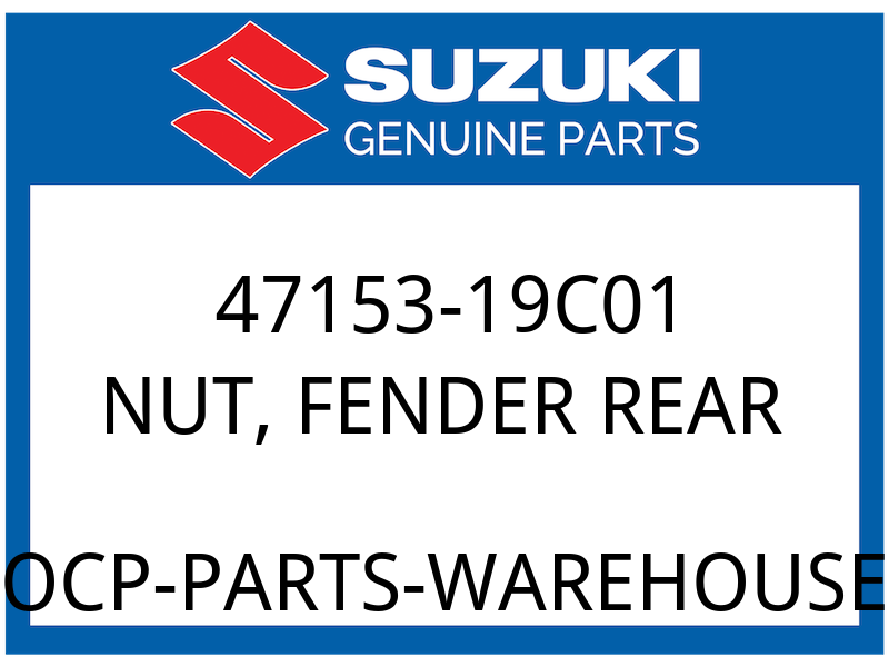 Suzuki OEM Part 47153-19C01 PLATE,FRAME COVER