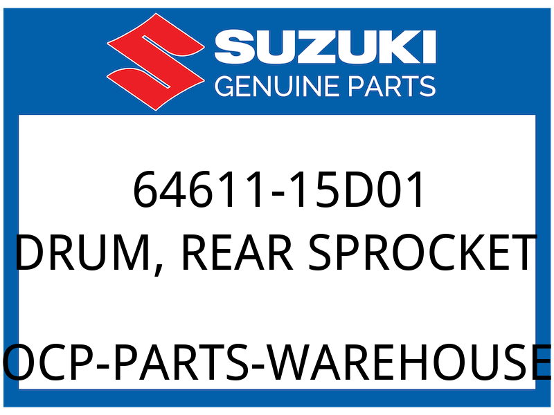 Suzuki OEM Part 64611-15D01 DRUM,REAR SPROCKET MOUNTING