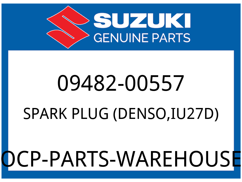 Suzuki OEM Part 09482-00557 PLUG,SPARK,IU27D (IU27D)