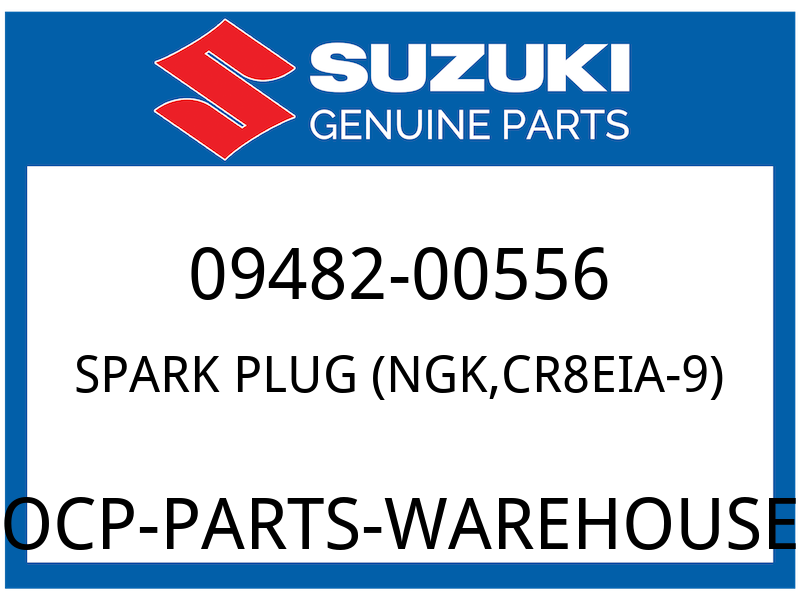 Suzuki OEM Part 09482-00556 PLUG,SPARK (CR8EIA-9)