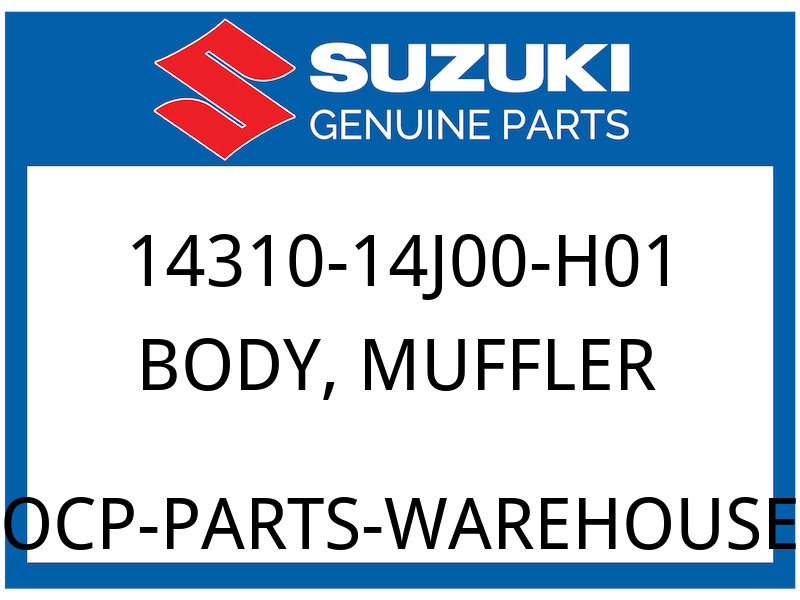 Suzuki OEM Part 14310-14J00-H01 BODY,MUFFLER