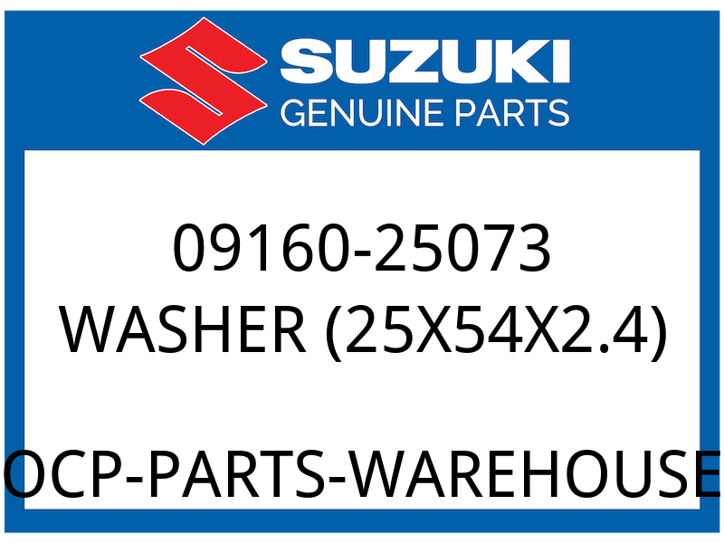 Suzuki OEM Part 09160-25073 WASHER, PRI DRIVEN GEAR THR