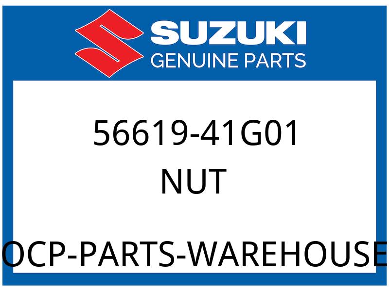 Suzuki OEM Part 56619-41G01 NUT,RR VIEW MIRROR
